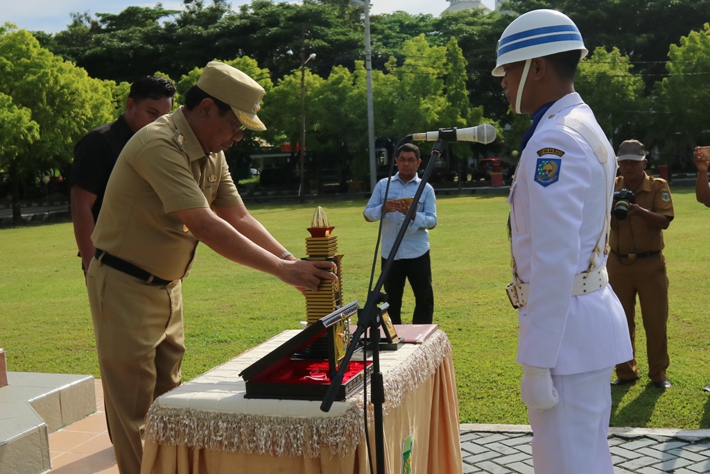 Terima Parasamya Purnakarya Nugraha, Pemkab Pinrang Gelar Apel Pataka