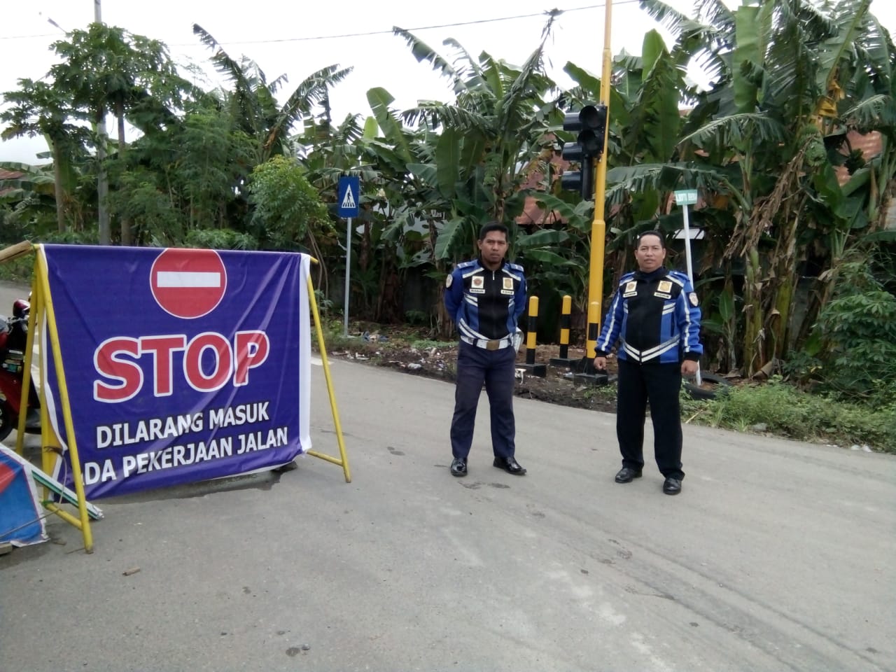 Dishub Pinrang Gelar Pengamanan di Ruas Jalan Briptu Suherman