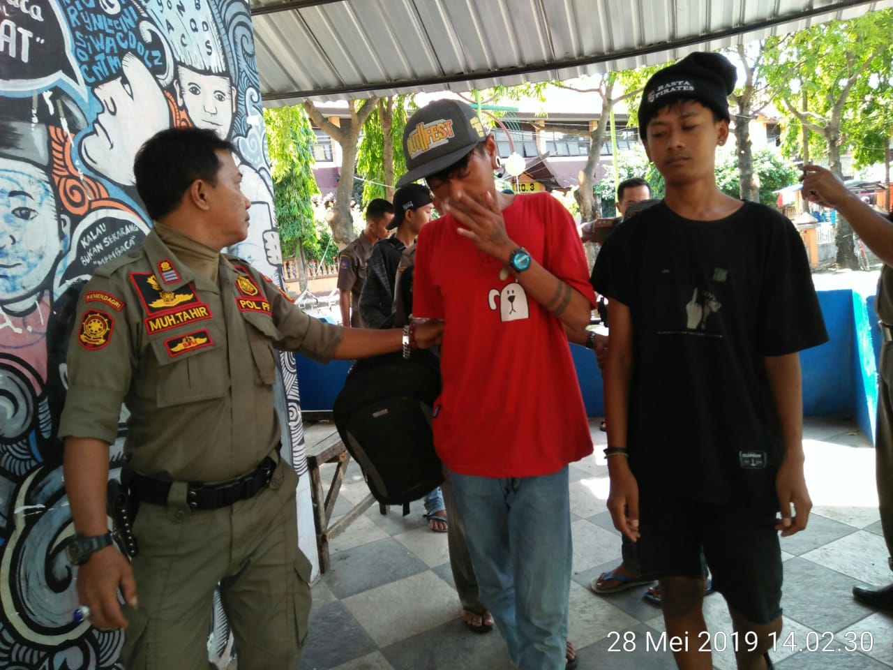 Satpol PP Pinrang Amankan 5 Remaja Yang Meresahkan Warga