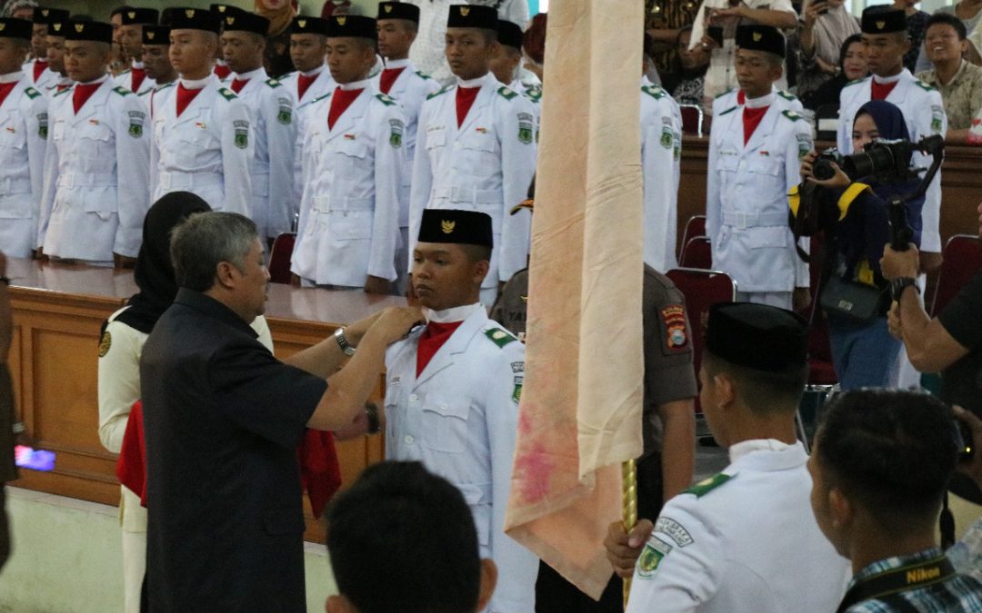 Bupati pinrang Kukuhkan Paskibraka 2019