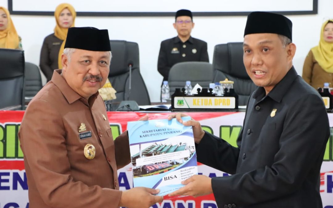 DPRD Kabupaten Pinrang Gelar Sidang Paripurna Penandatanganan Nota Kesepakatan KUPA PPAS Perubahan 2023