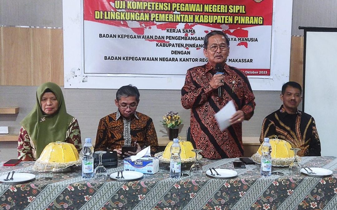 Wabup Buka Uji Kompetensi Pejabat Struktural Pemkab Pinrang