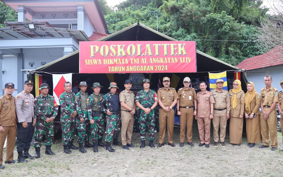 Pj.Bupati Pinrang Tinjau Pos AL dan Kegiatan Latihan Prajurit TNI AL di Kecamatan Suppa