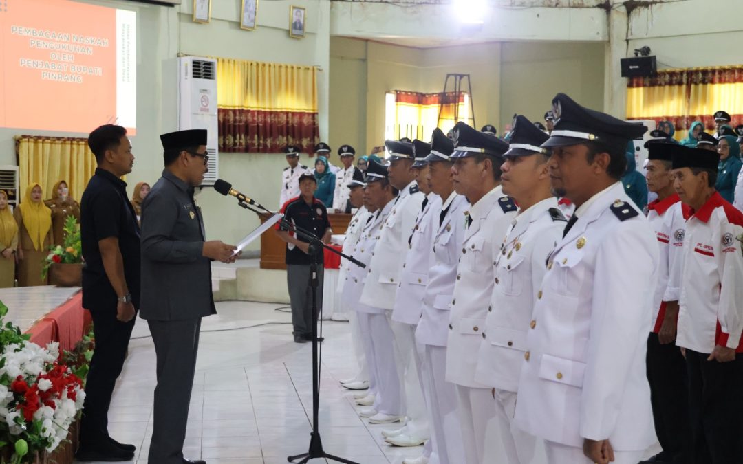 Pj.Bupati Pinrang Kukuhkan Kades dan BPD Terkait Perubahan Masa Jabatan