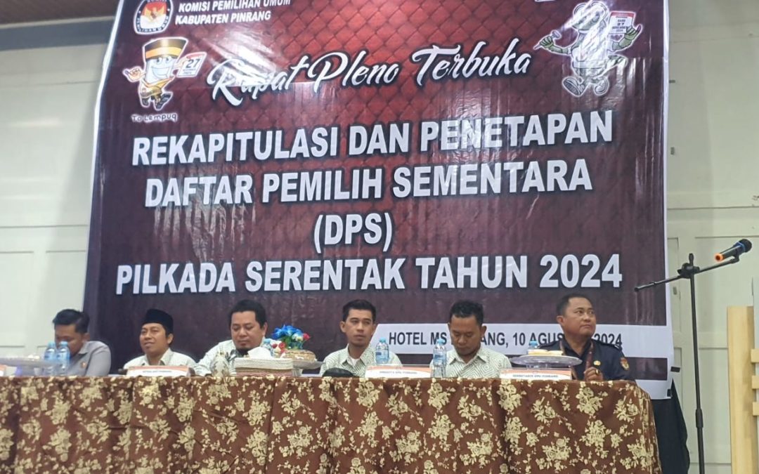 Pj.Bupati Hadiri Rapat Pleno Rekapitulasi DPS Pemilu Kepala Daerah