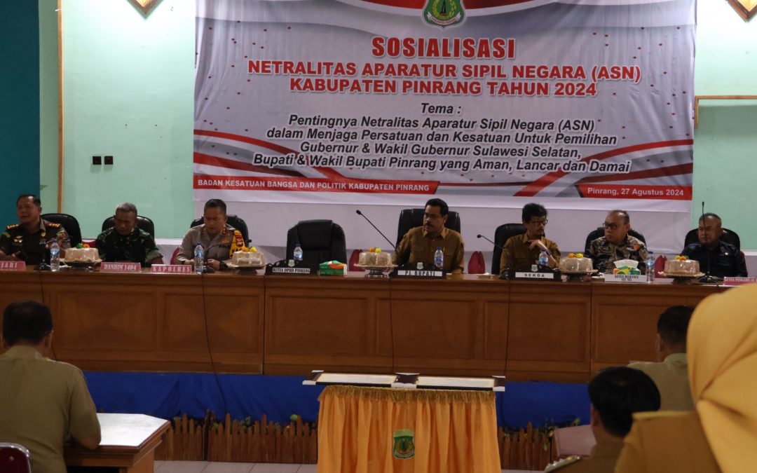 Pemkab Pinrang Gelar Sosialisasi Netralitas ASN Jelang Pilkada