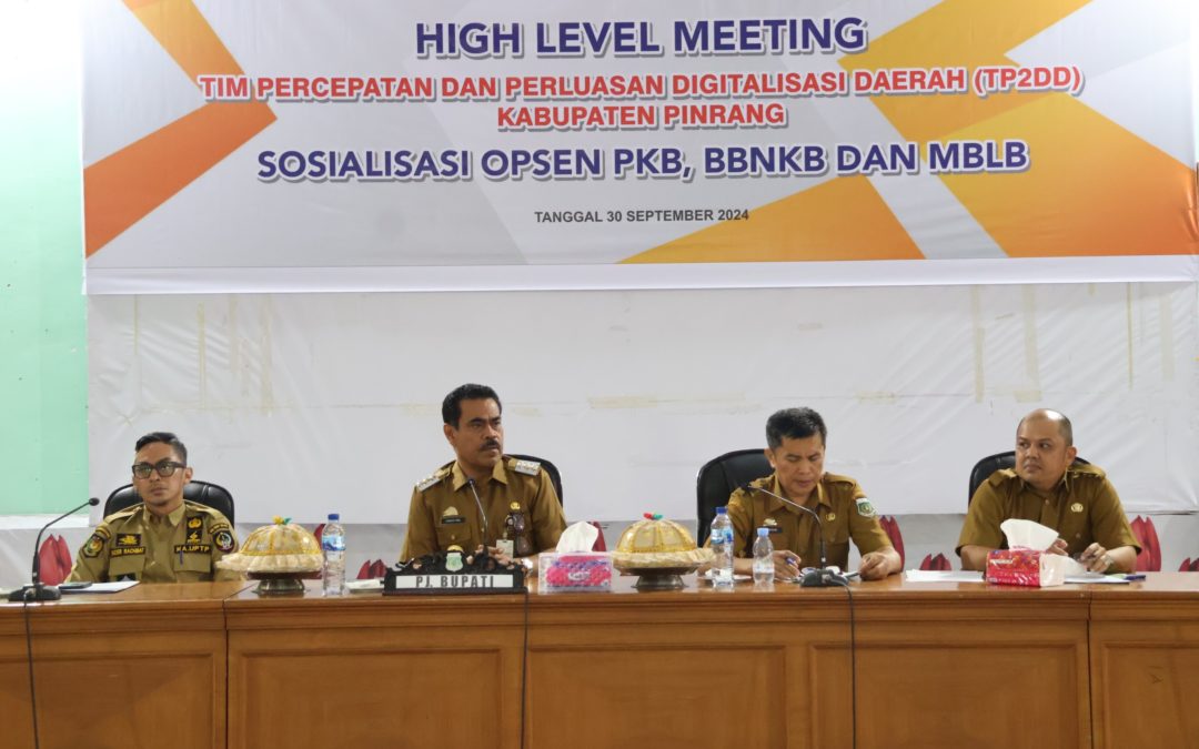 Pj Bupati Pinrang Pimpin High Level Meeting TP2DD: Fokus pada Sosialisasi Pajak Kendaraan dan Pajak Mineral