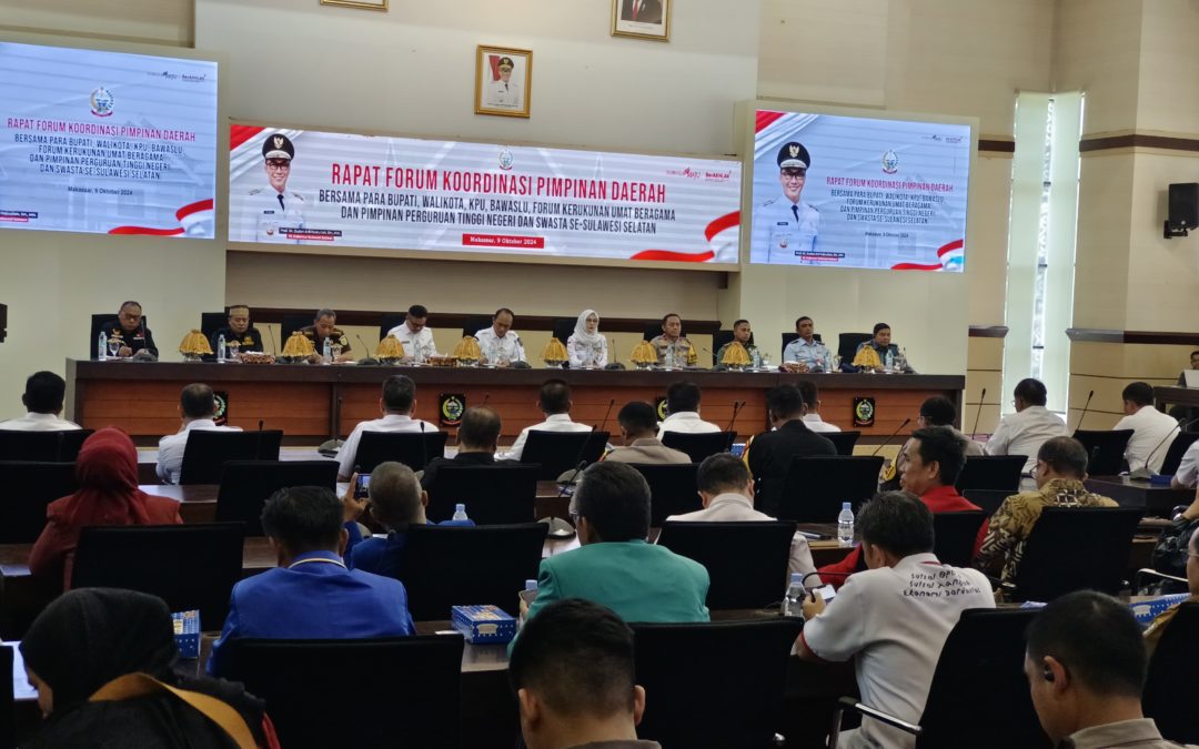 Pj Bupati Pinrang Hadiri Rapat Koordinasi Forkopimda Sulsel Bahas Sinergitas Penyelenggaraan Pemerintahan dan Pilkada 2024