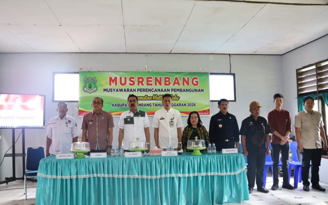 Pj. Bupati Pinrang Hadiri Musrenbang Kecamatan Mattiro Bulu, Tekankan Skala Prioritas dalam Perencanaan Pembangunan